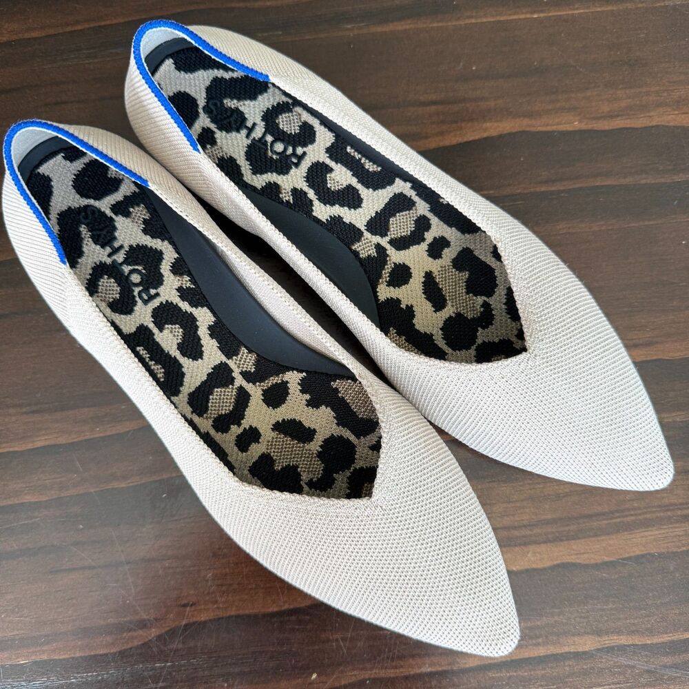 Rothy’s Women’s The Point II In Ecru Flats Size 9 Excellent